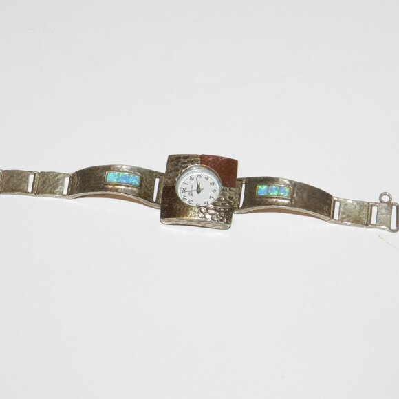 WMS VINTAGE DAVIDOV SOLID STERLING SILVER AND SOLID 14K YELLOW GOLD W OPAL/WATCH main image 7